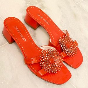 Vintage Nine West Block Heel Slide